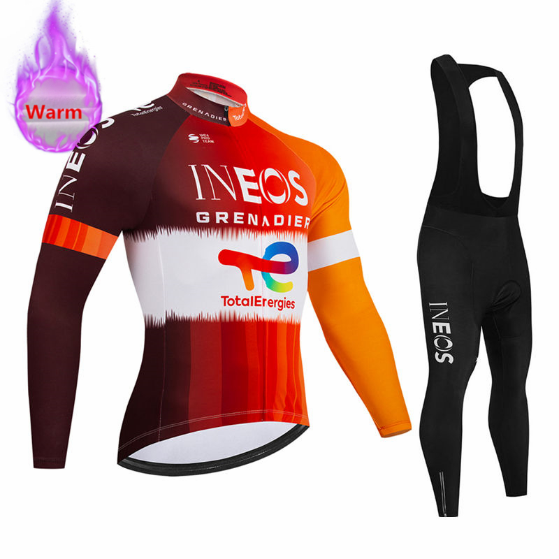Cycling Bib Shorts - Ineos Takımı Kış Uzun Kollu Termal