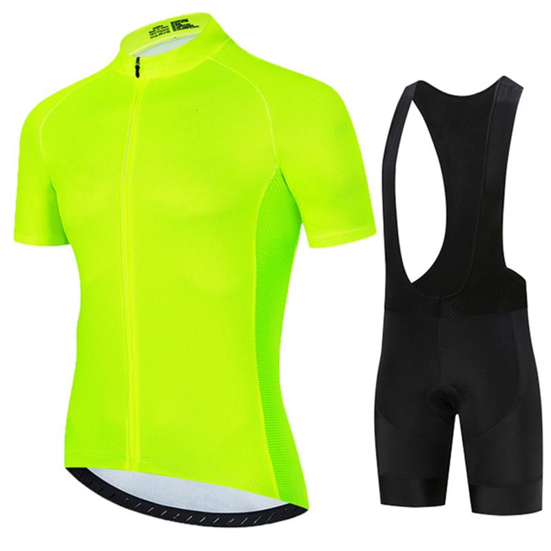 Floresan yeşil 2024 düz renk e - Cycling Gear Jersey incelemesi ve fiyatı